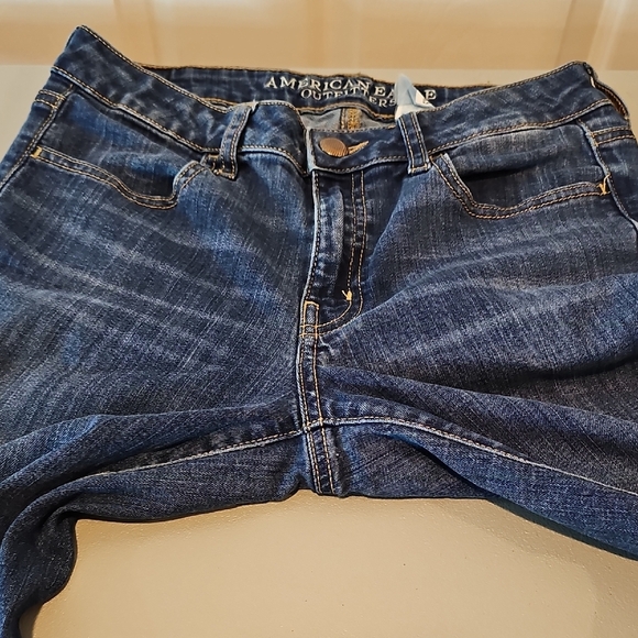 American Eagle Outfitters Size 8 Dark Blue Ankle Jeggings - Picture 6 of 9